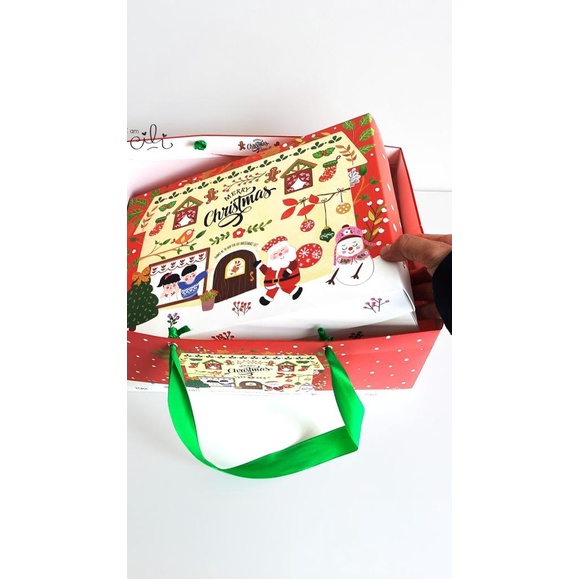 

(PAPERBAG JOYFUL CHRISTMAS ) natal christmas 33 x 24 x 15 cm