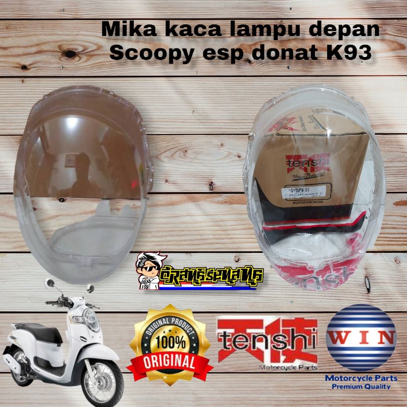 Mika kaca lampu depan scoopy fi esp 2017 2019 k93 original atau tenshi