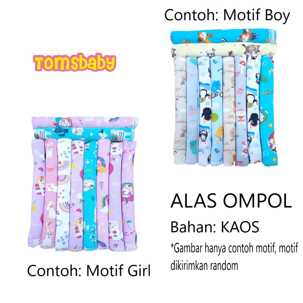 FLOWER (1pack) Alas Ompol FLANEL atau KAOS uk 60x45 (cm) isi 10pcs