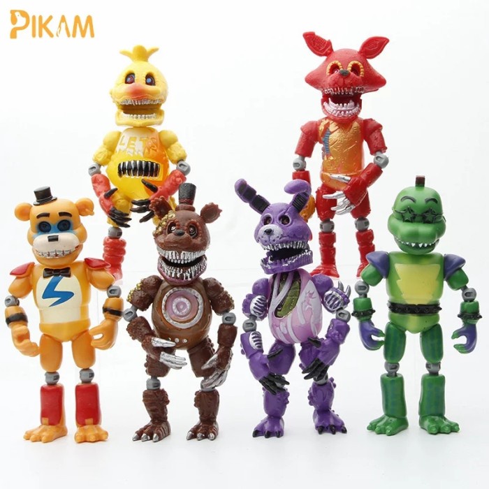 figure set five night at Freddy set 6 besar mainan freddy