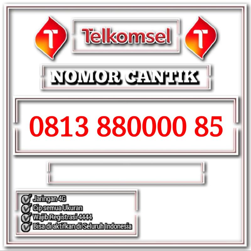 nomor cantik simpati 880000 85