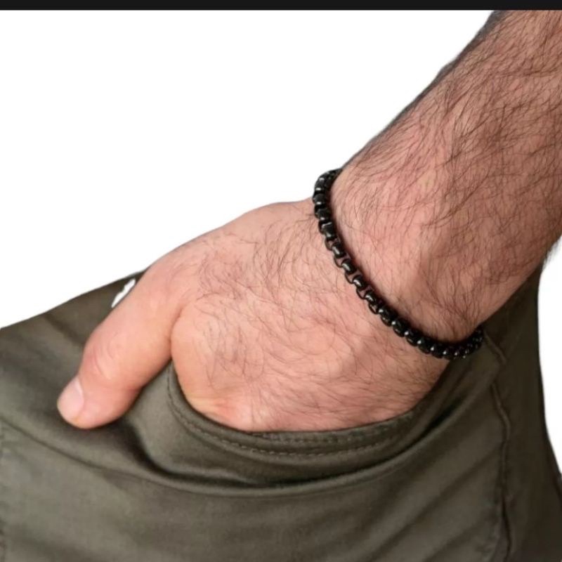 GELANG PRIA TITANIUM GELANG ROLO PRIA ANTI KARAT ANTI LUNTUR