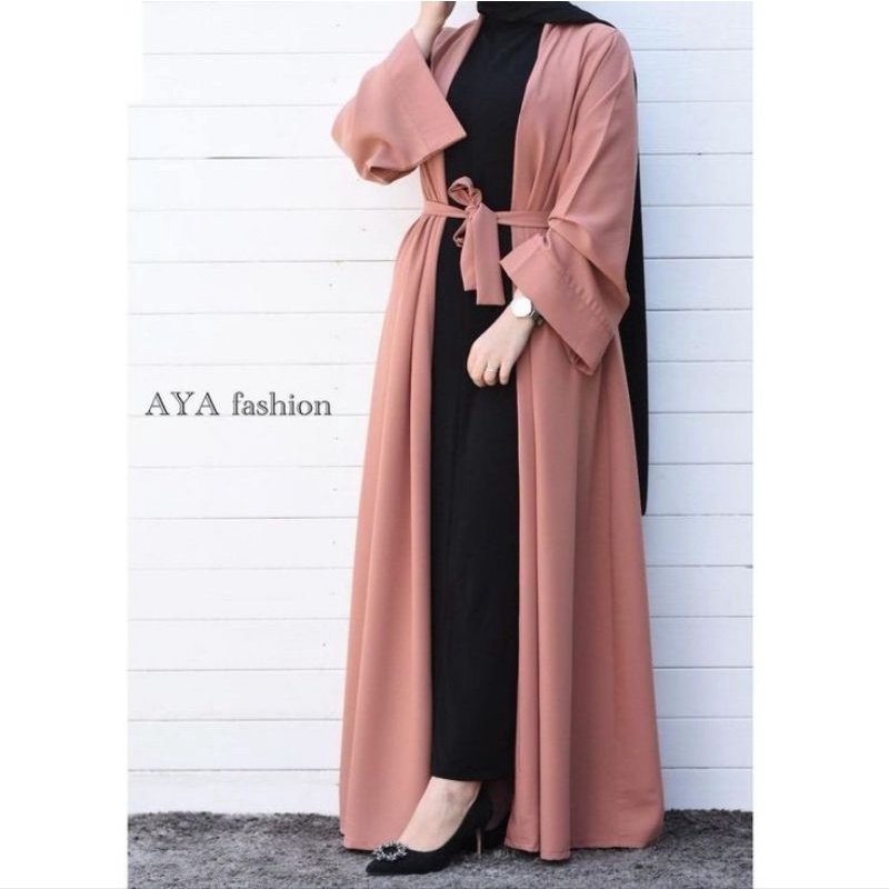 Aya Long Outher Kimono Tali Terpisah/ Outher Panjang (Tanpa iner) Terbaru/ Outher Kekinian Bahan Ceruty Babydoll/ Kardigan Tali Terpisah Terbaru