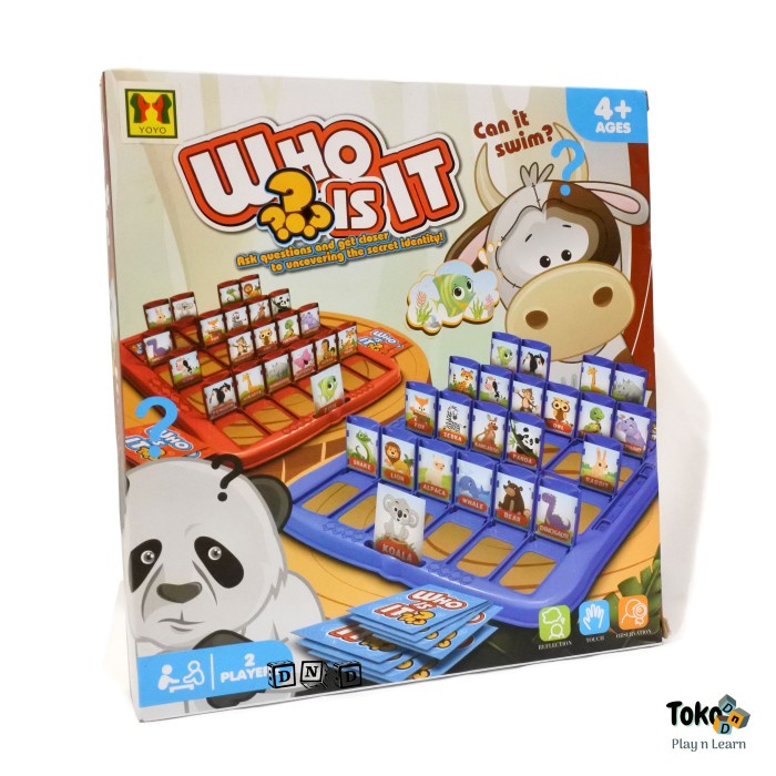 Mainan Keluarga Family Board Game Who Is It Tebak Gambar Animal Hewan