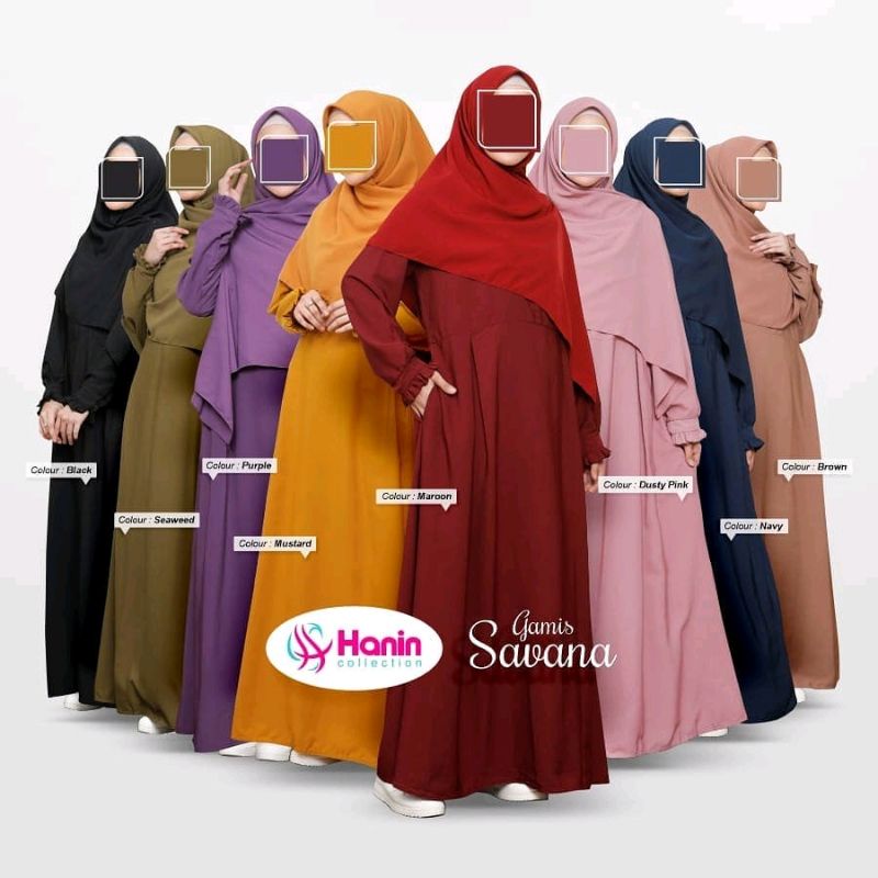 Gamis Savana by Hanin Collection (Bahan Woolpeach)