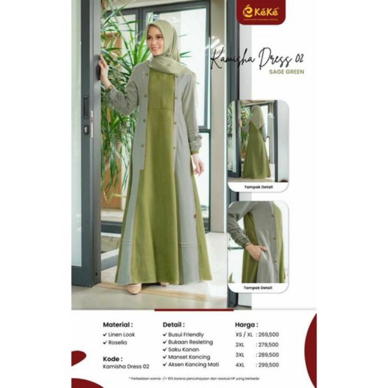 Gamis Elegant Terlaris//Kamisha Dress 02 dari Keke//Gamis Lebaran