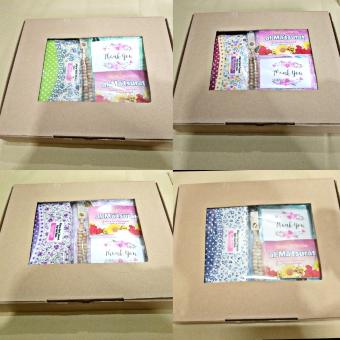 

(COD) Hampers Kado Paket Mukena Dan Al Quran +Tasbih Dan Al Matsurat