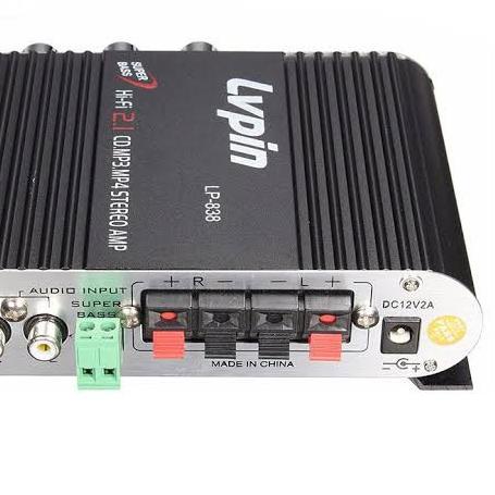 Mini HiFi Stereo Amplifier Treble Bass Booster 12V--LVPIN
