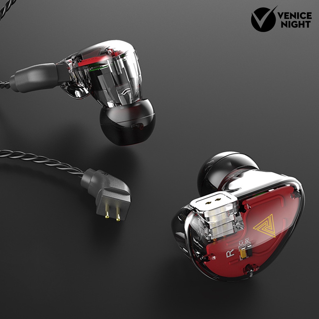 (VNEP) (Berkabel) QKZ VK5 Earbud High Fidelity Sensitif Kebisingan Membatalkan Ringan 3.5mm Stereo Olahraga In-ear Earbud Gaming untuk Menjalankan