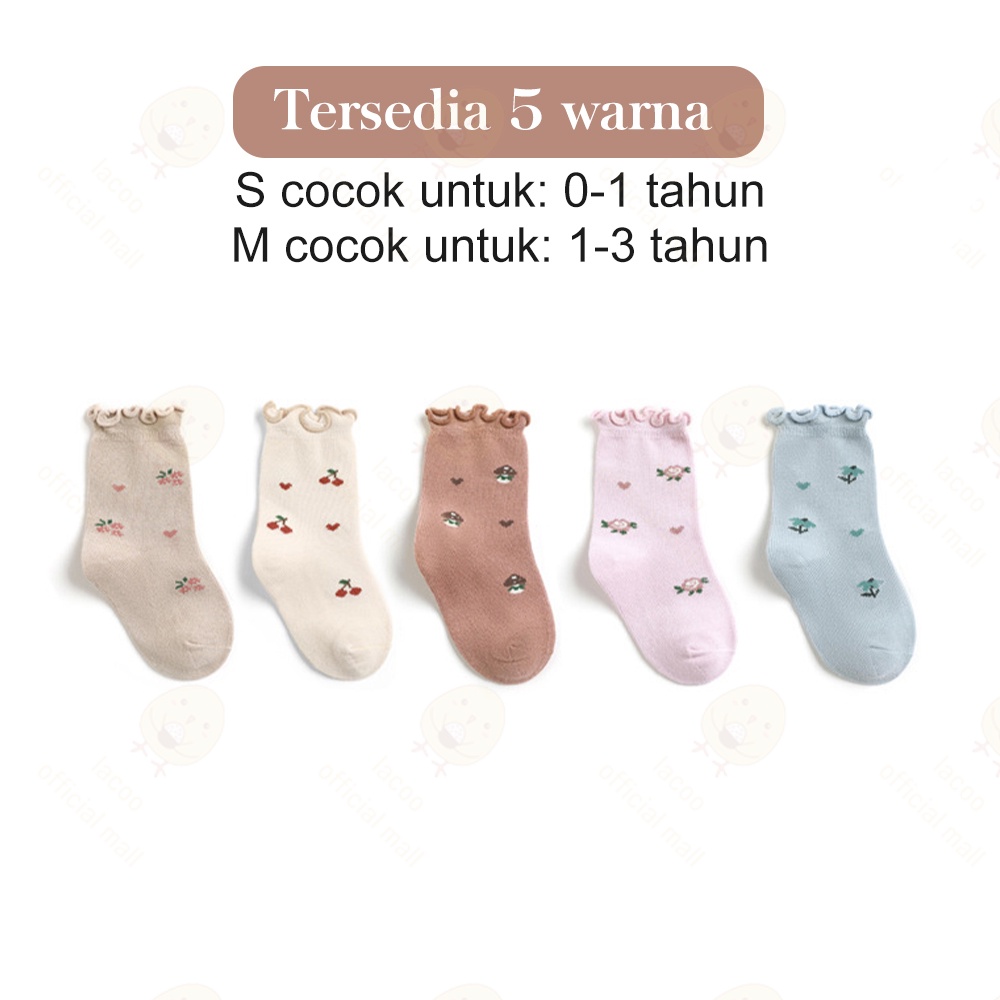 Lacoo Kaos kaki anak bayi balita model ruffle kaus kaki bayi anak lucu Baby Kid Socks import