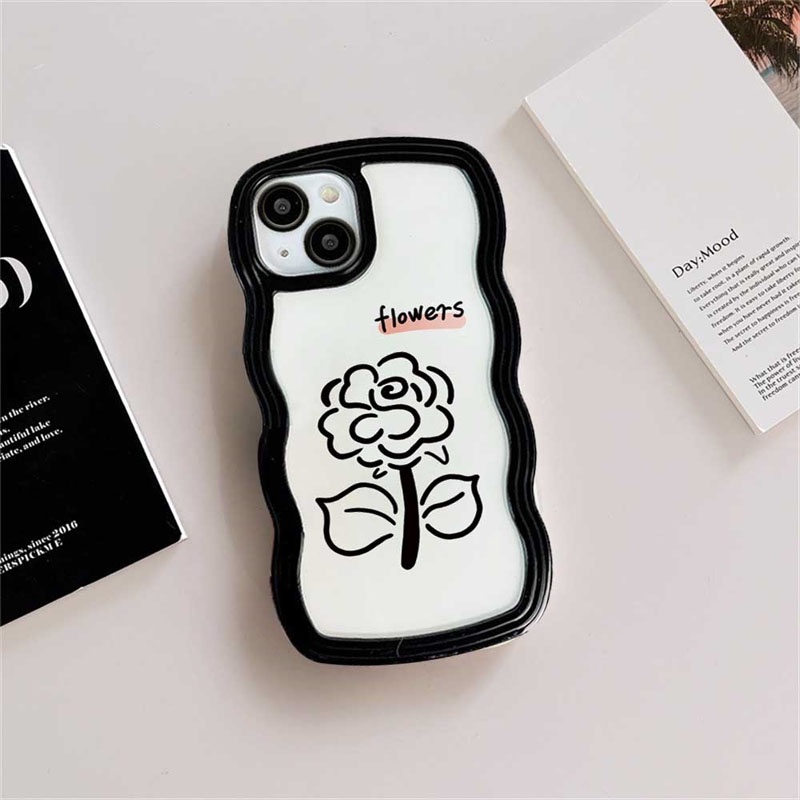 Love Simple Case Redmi Note 11S 11 Pro 10C 10A Redmi9C 9T 9A Note10 5G Note 10S Note 9 Note8 Poco X3 Pro NFC Halus Grafiti Garis Bunga Soft Case Populer