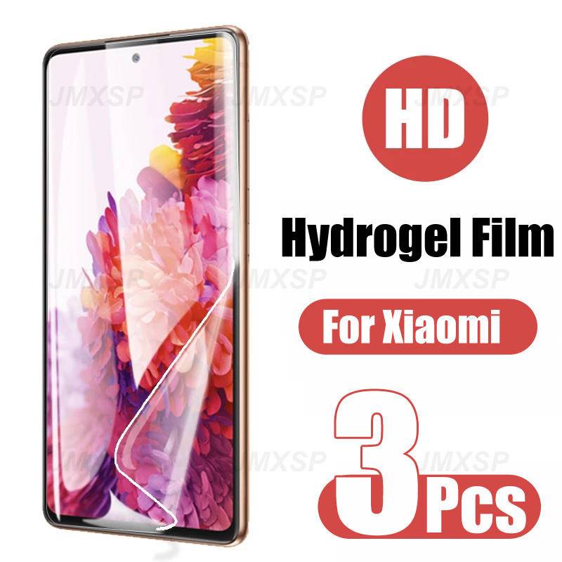 3pcs Film Pelindung Layar Hydrogel HD Untuk Xiaomi 11 11i 11T 11X 12 12s 12T 12X Pro Lite Ultra A2 A3 Lite Max 2 3