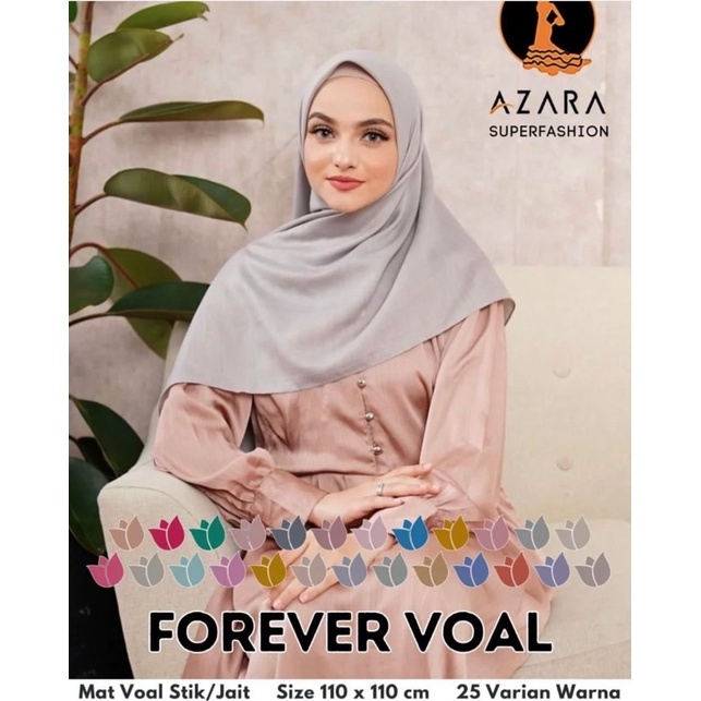 SEGIEMPAT PARIS PREMIUM AZARA / FOREVER VOAL WARNA JAHIT TEPI / BASIC VOAL MURAH