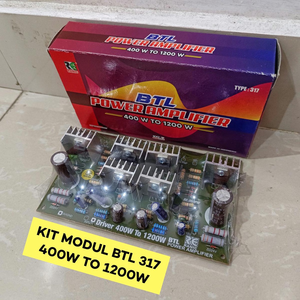 Kit Driver BTL 400 to 1200W Type 317 Modul Power Amplifier Mono