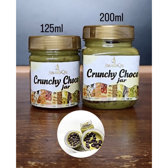 JAVALOQA CRUNCHY CHOCO JAR CRUST MINI 125 ML/ RICE CRISPY COKLAT LUMER MELTED / NYAMNYAM