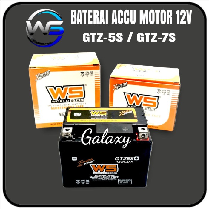 Aki Accu Motor Matic Kering Original GTZ5S & GTZ7S - WS GTZ 5S