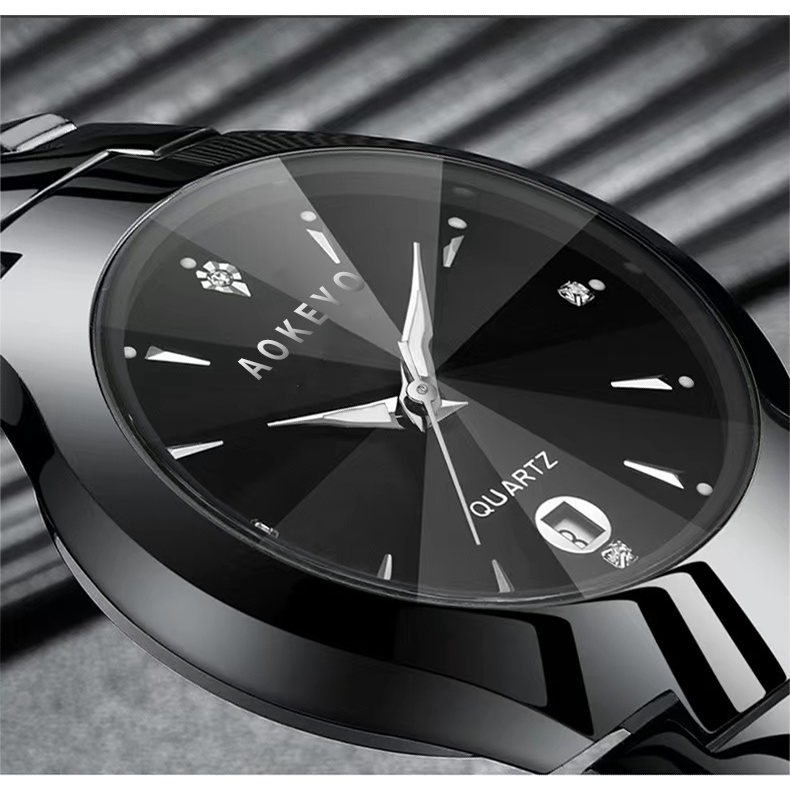 AOKEYO W101 Jam Tangan Wanita Original Berlian Anti Air Analog Bisnis Kuarsa Jam Tangan Cewek（Gratis Gelang + Kotak）-4