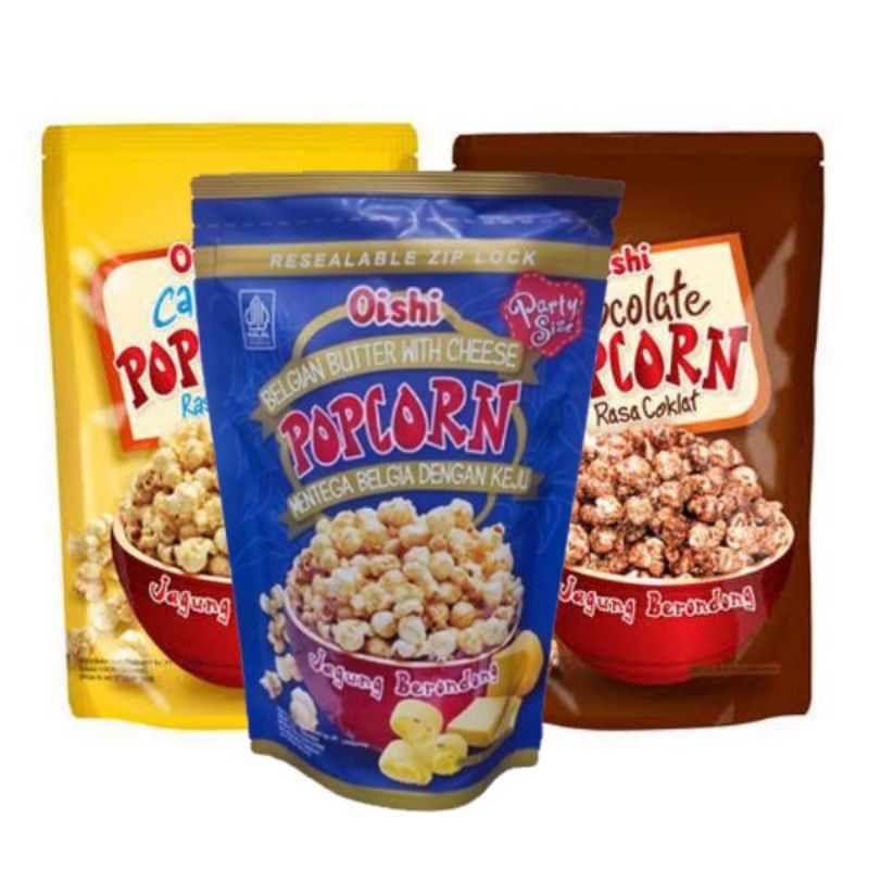 Oishi Popcorn Cokelat/Keju/Karamel 100g