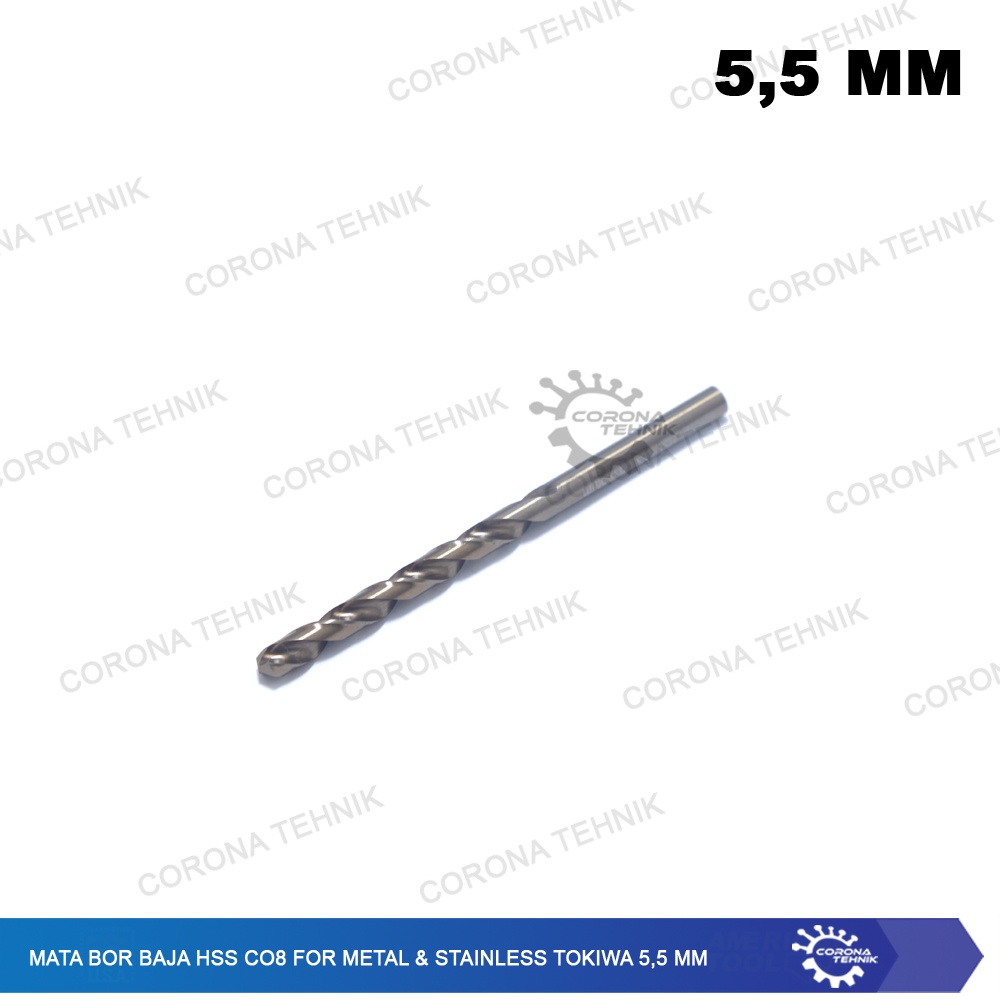 5,5 mm - Mata Bor Baja HSS Co8 For Metal &amp; Stainless Tokiwa