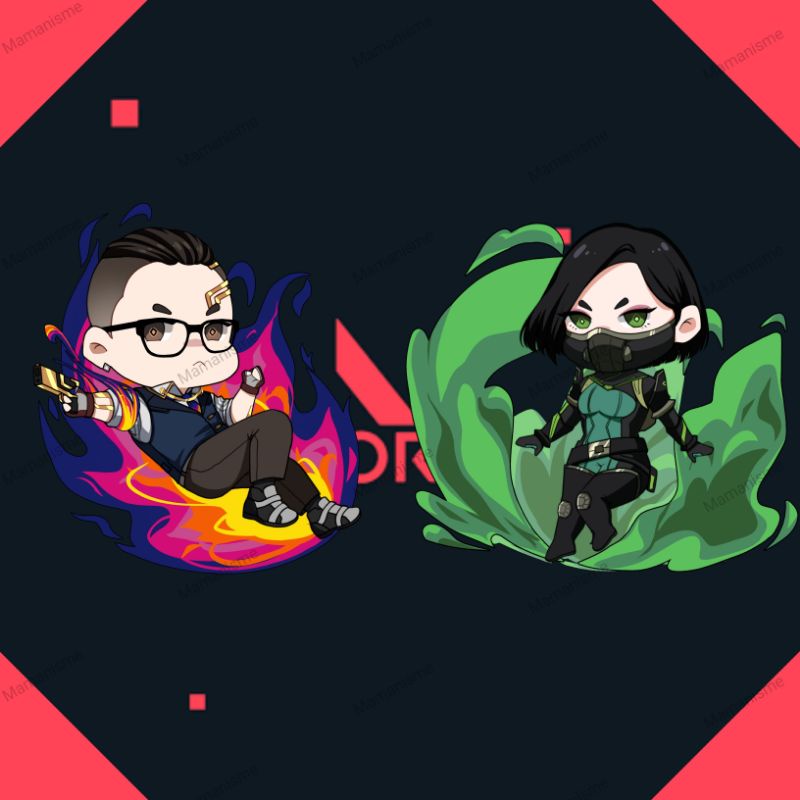 Gantungan kunci Valorant, Keychain Valorant edisi viper dan chamber