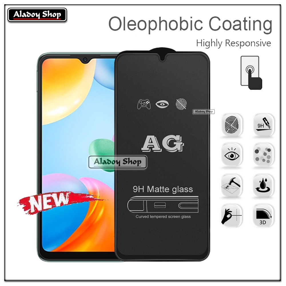 Xiaomi Redmi 10C PAKET 2IN1 Tempered Glass Matte Anti Glare Full Layar dan Tempered Glass Kamera