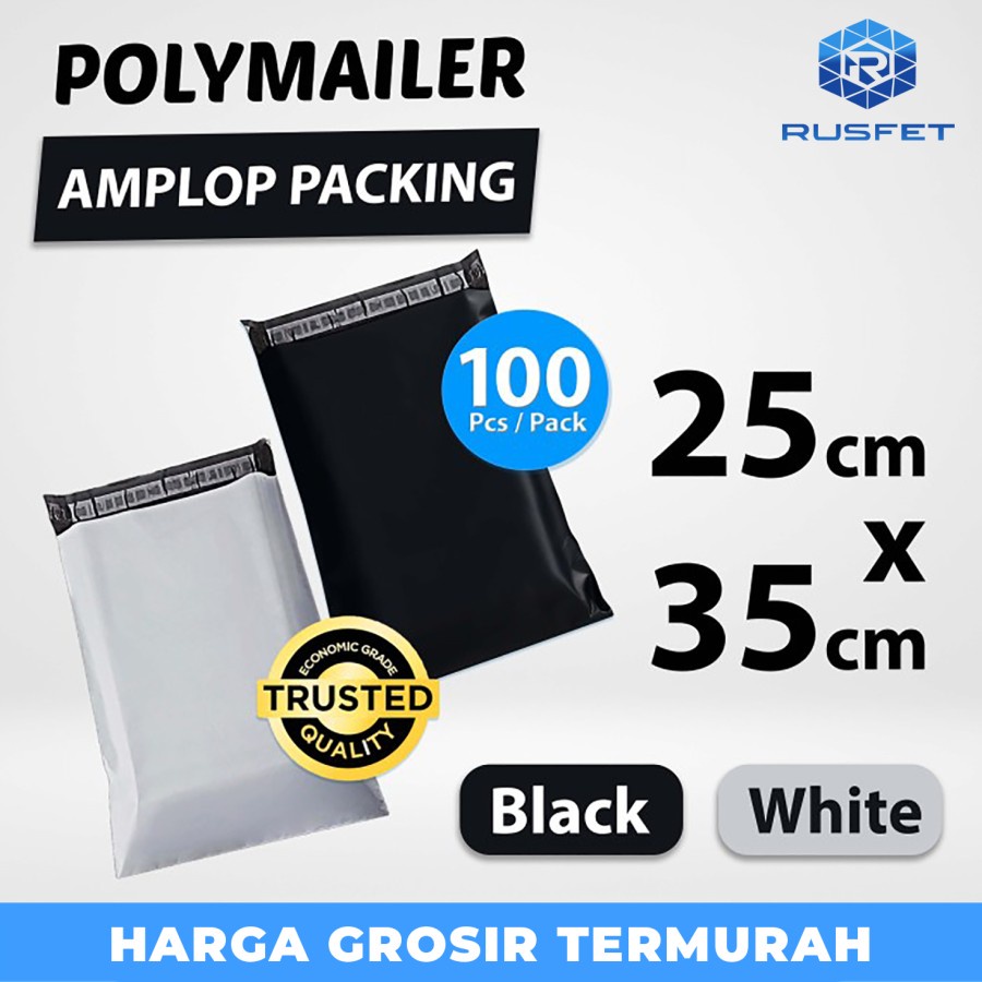 

Polymailer PACK MURAH 25x35cm Amplop Plastik Packing Olshop Ekonomis