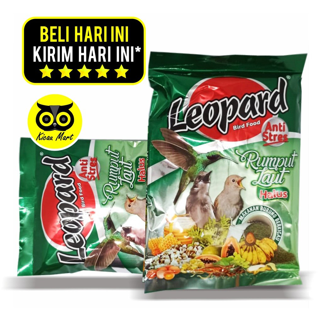 LEOPARD RUMPUT LAUT PUR VOER HALUS PAKAN BURUNG PLECI CIBLEK KOLIBRI GELATIK TRUCUK SEAWEED LPDRL