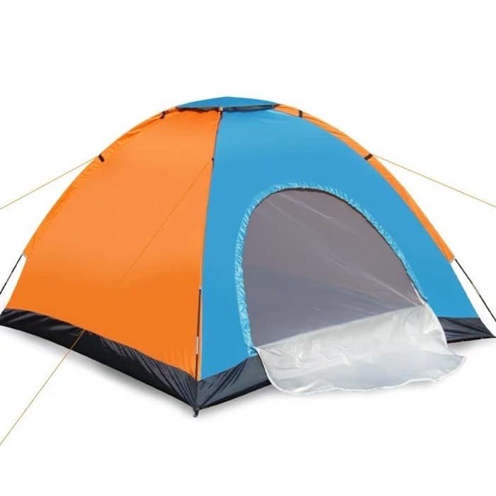 Tenda dome camping Lipat automatis Besar 4-5 orang 200x200cm 18-14 - Biru