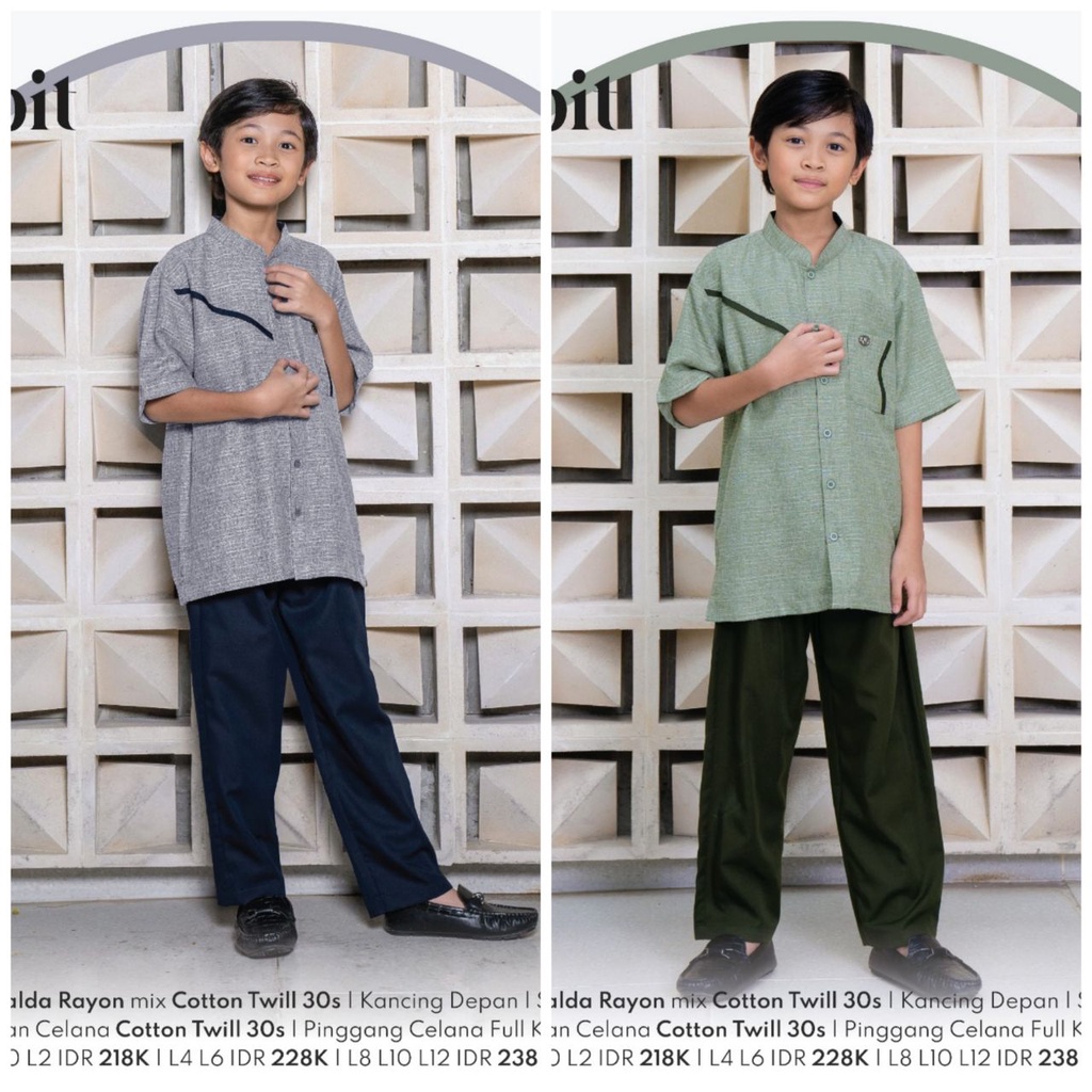 KOKO KEMEJA ANAK LAKI LAKI LENGAN PENDEK BASMA BY NIBRAS FASHION BAHAN MERALDA RAYON MIX COTTON TWIL