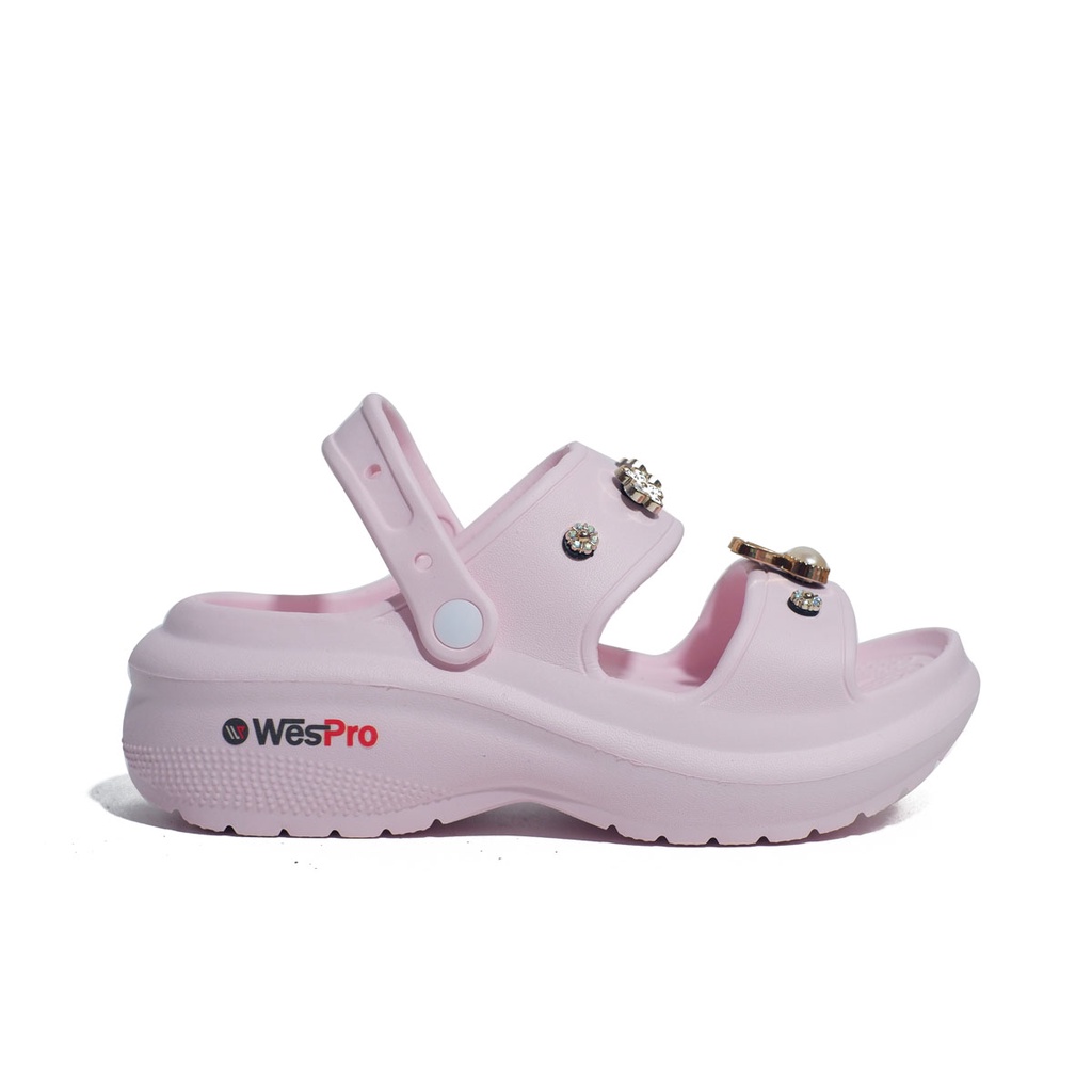 Wespro Shinta - Sepatu sandal tali wedges wanita | Sendal eva phylon ringan selop cewek tebel 4.5cm model let casual kekinian tahan air 36-40