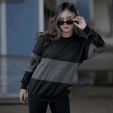 Sweater Crewneck kombinasi BRCO Sweater Crewneck Terlaris Quality Distro