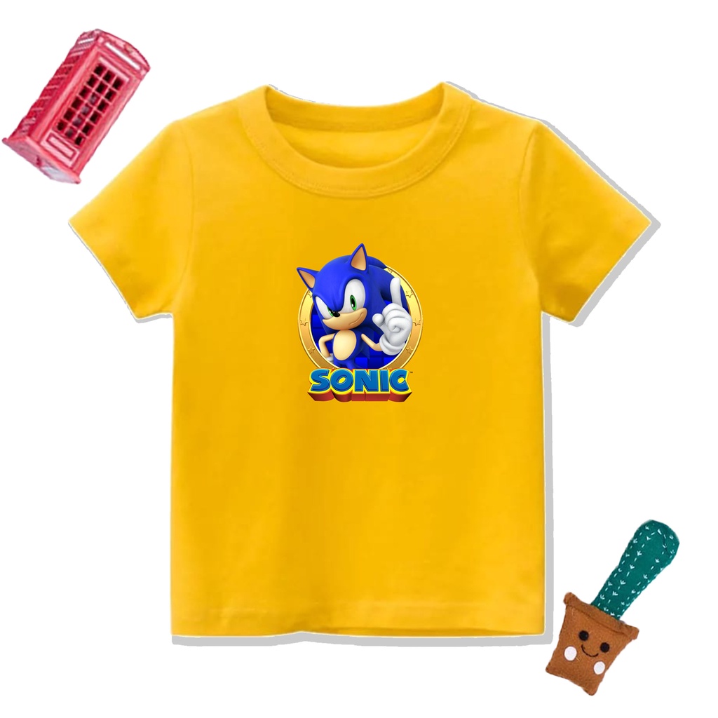 PVJ - Kaos Sonic The Hedgehog Anak Laki Laki Distro Baju Atasan Premium