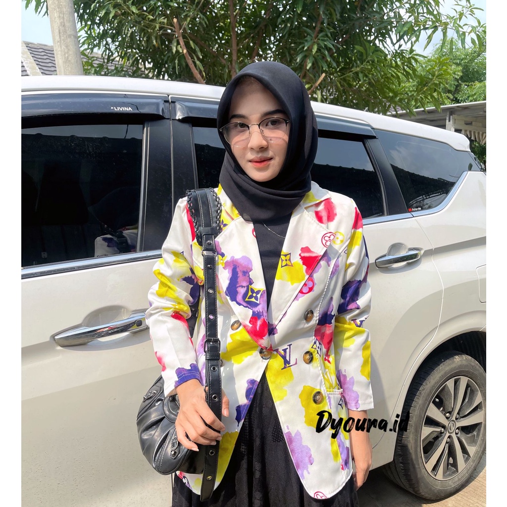 blazer NABILA FULL COLOUR Tye Die Premium Import blazer wanita / blazer / blezer wanita / jaket wanita / blazer premium / blazer murah/blazer kekinian/blazer color full/blazer by dyoura