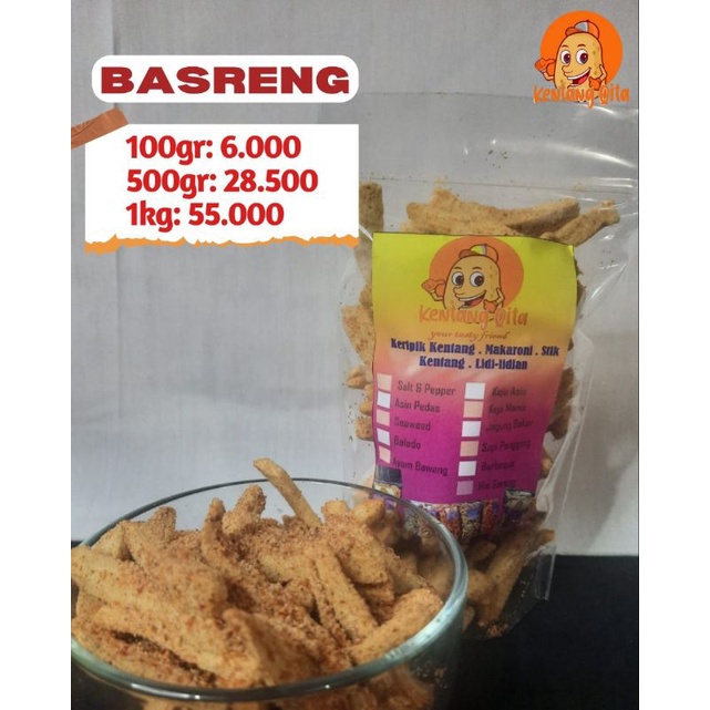 

Kentang Qita - Basreng 12 Varian Rasa - 1kg
