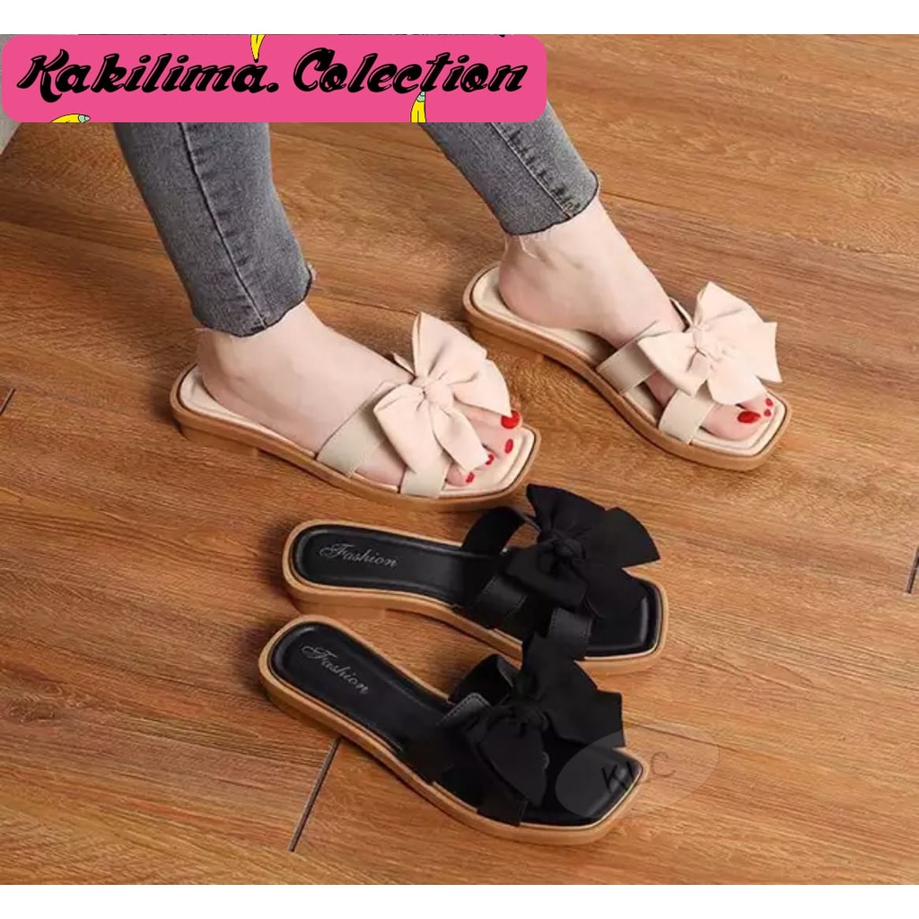 sandal slop pita wanita sendal karet jelly perempuan hys 008