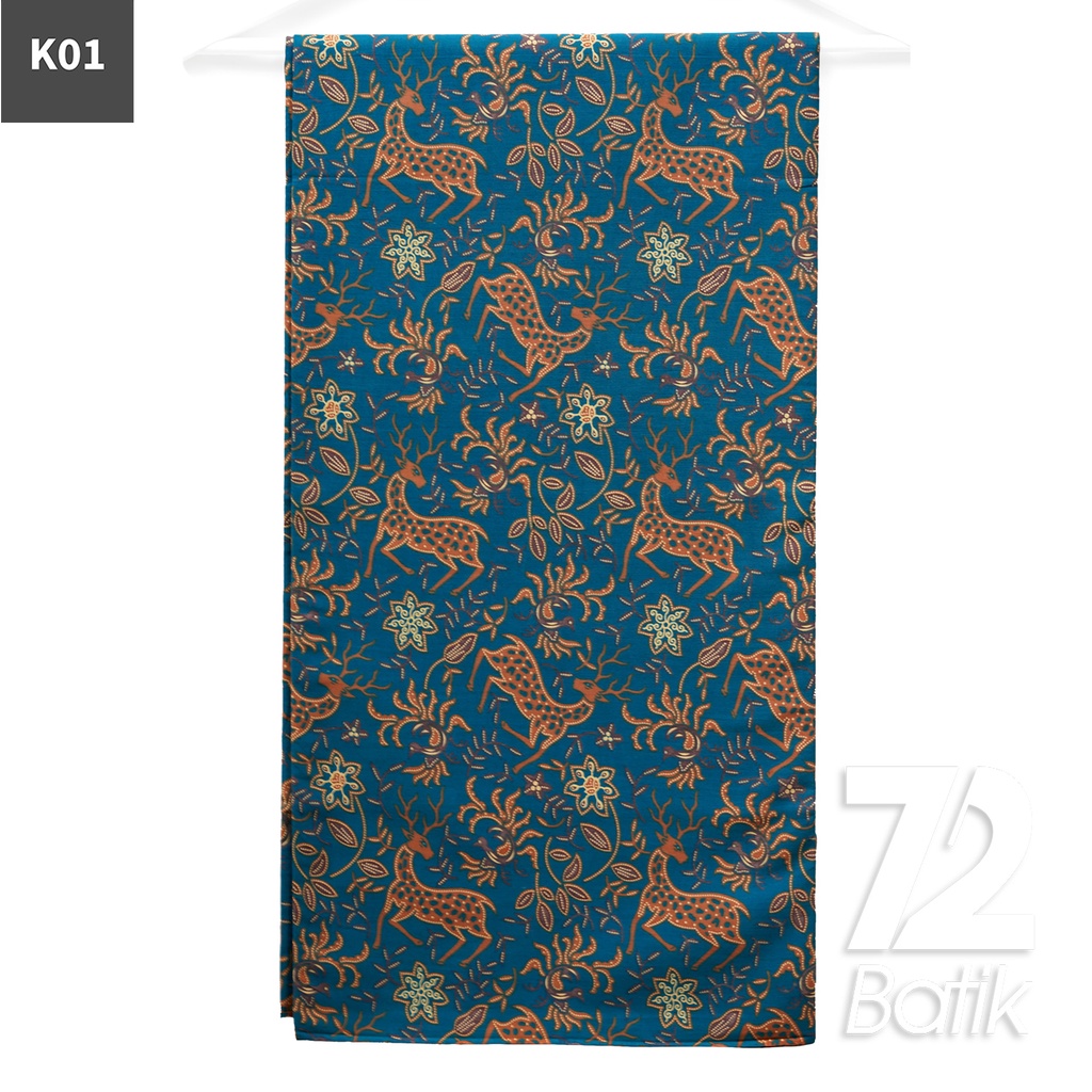 KAIN BATIK PREMIUM Bahan Katun Motif Rusa Kutub Warna Biru Dongker 722604 CAP 72IL Jarik Jarit Samping Kebat Panjang Batik Katun Modern Premium Bahan Seragam Batik Pernikahan Kantor Keluarga Murah Kamen Jadi Batik Bali Lembaran