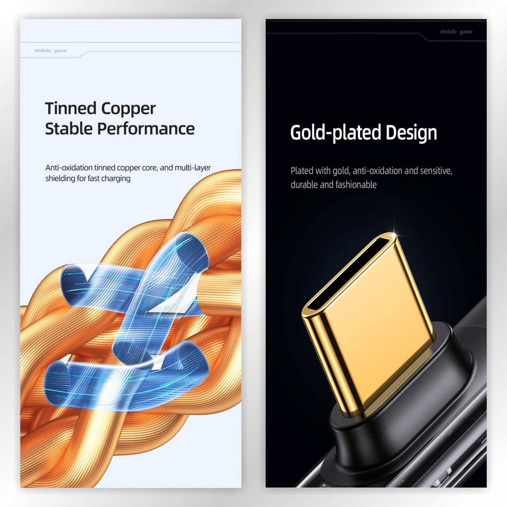 USAMS Iceflake Kabel Data Gaming Fast Charging USB to C 66W 6A