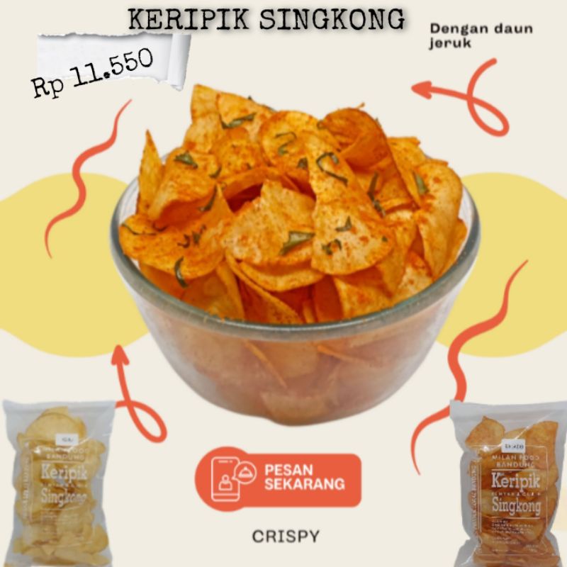 

keripik singkong aneka rasa original balado keju seblak pedas keripik singkong pedas manis daun jeruk cemilan kriuk renyah oleh-oleh