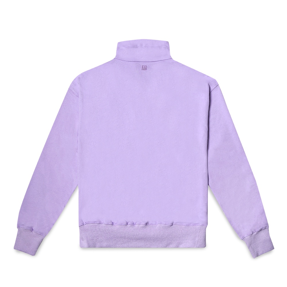 4M1 de Coeur Solid Logo Half Zip Jacket Purple