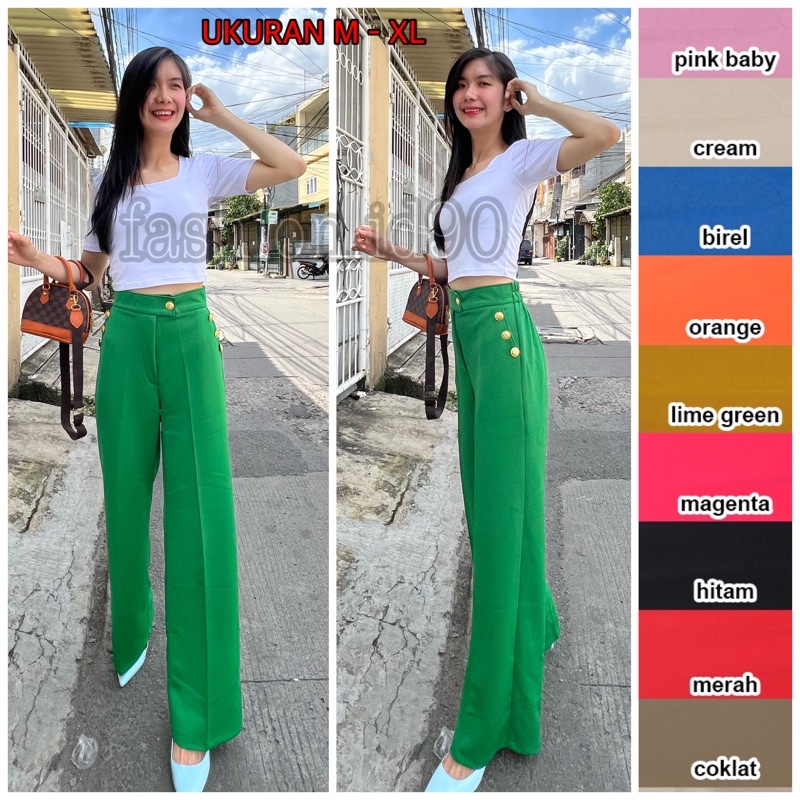 CELANA KULOT KOREAN HIGHWAIST SCUBA PREMIUM OOTD