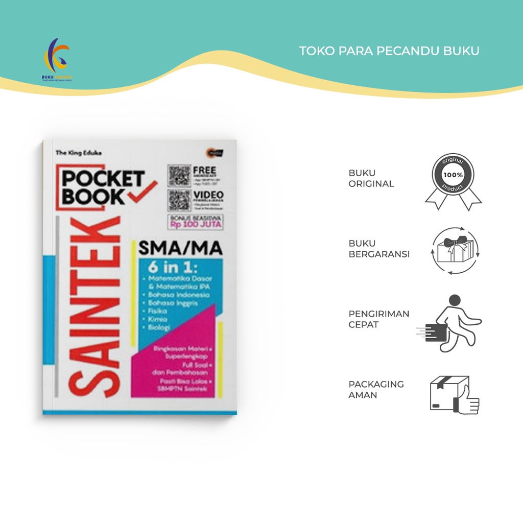 Buku Pelajaran SMA - Pocket Book Saintek SMA/MA - The King Eduka - CMedia - Bukukaluku