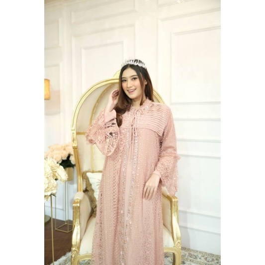 Gamis Cardigan Ashena Belanda  Original Butik