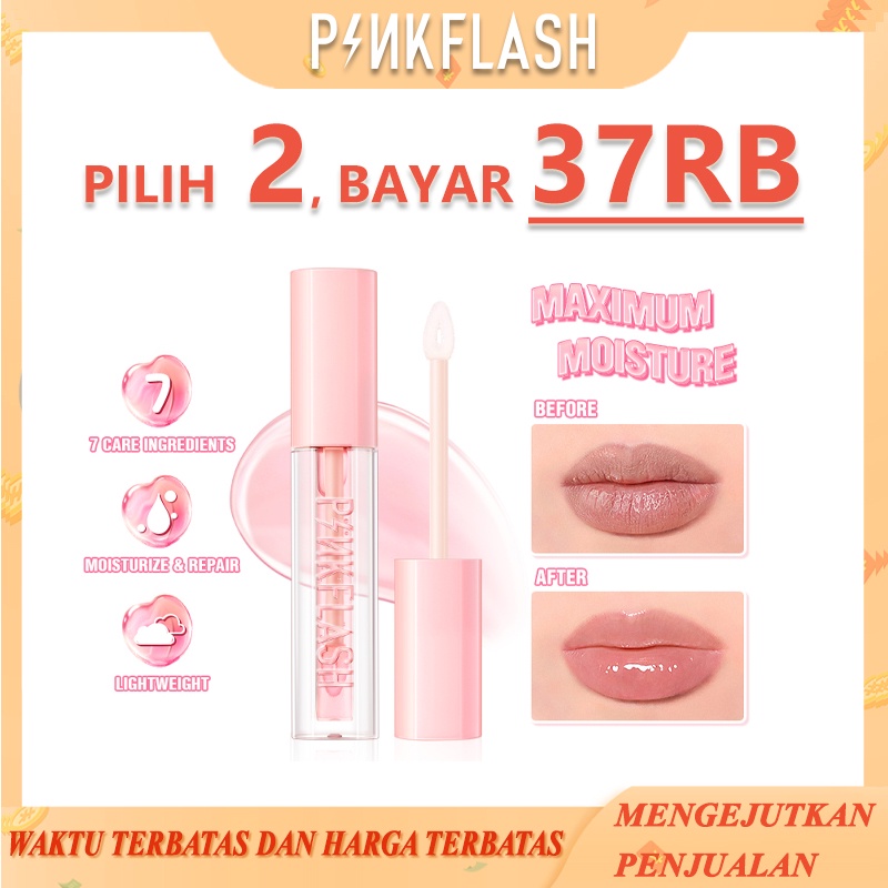 PINKFLASH Moisturizing Lip Oil Natural ingredients Lip Plumper Lip Balm Repair  Reduce Wrinkles  Multi-uses Pure Lip Care