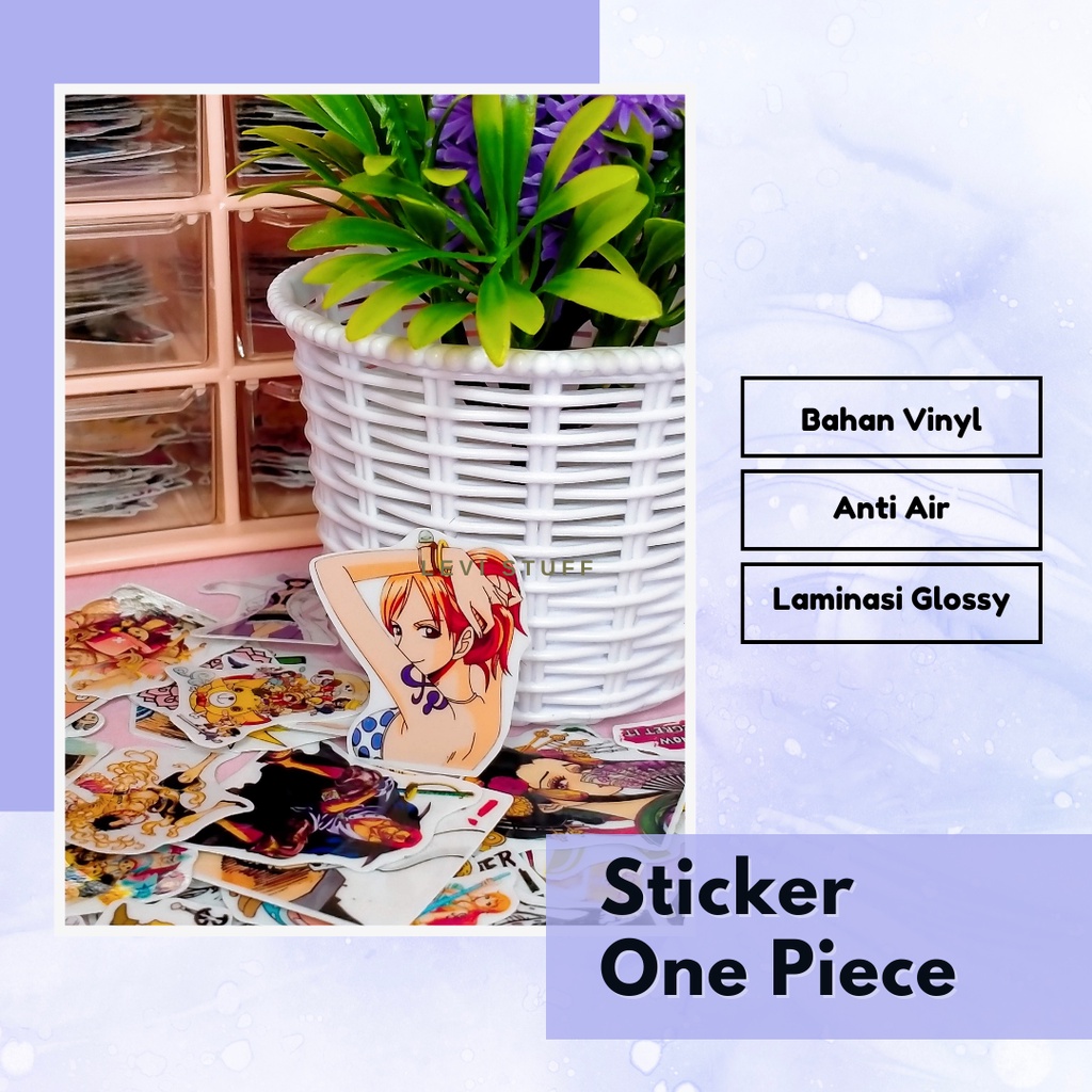 

Sticker Anime One Piece Vinyl Tahan Air / Sticker Kawai / Sticker anime / DIY / Tumblr / Buku / Gift