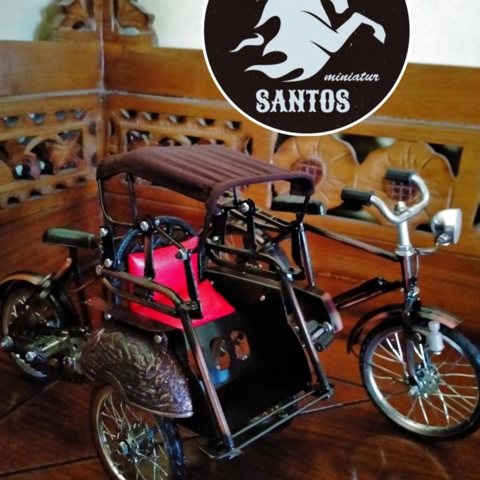 Miniatur Sepeda Mini Dan Becak Paket Hemat Promo