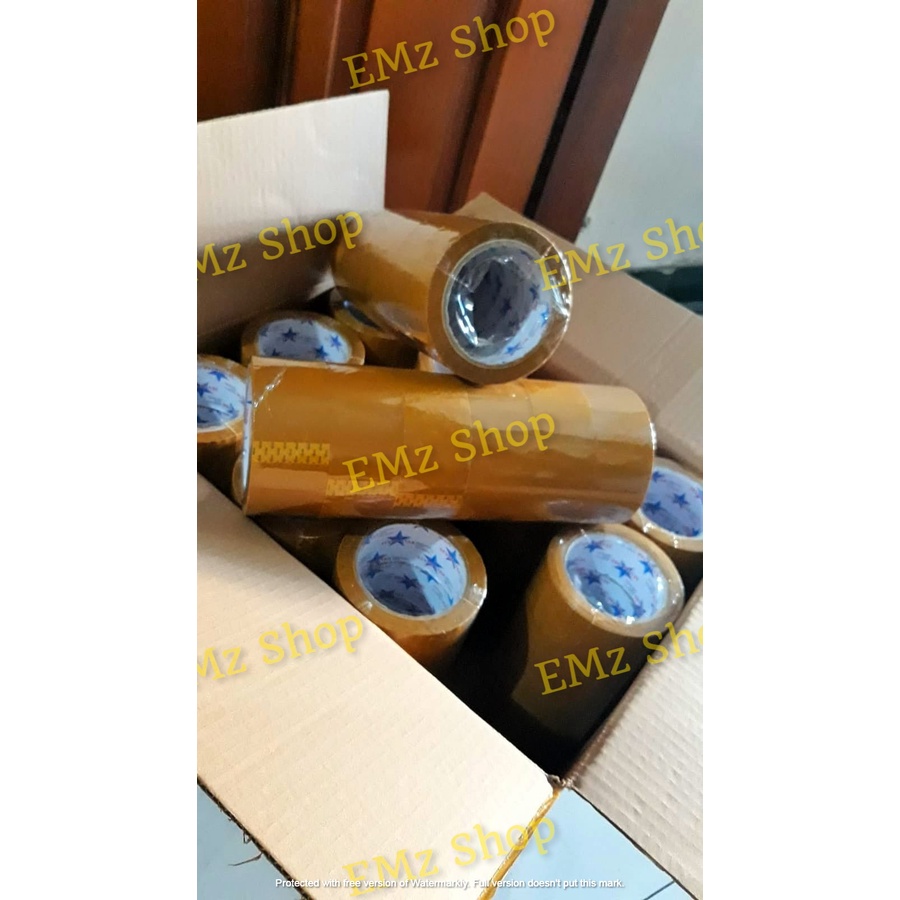 LAKBAN COKLAT 90 YARD 48mm MERK SEVEN STAR