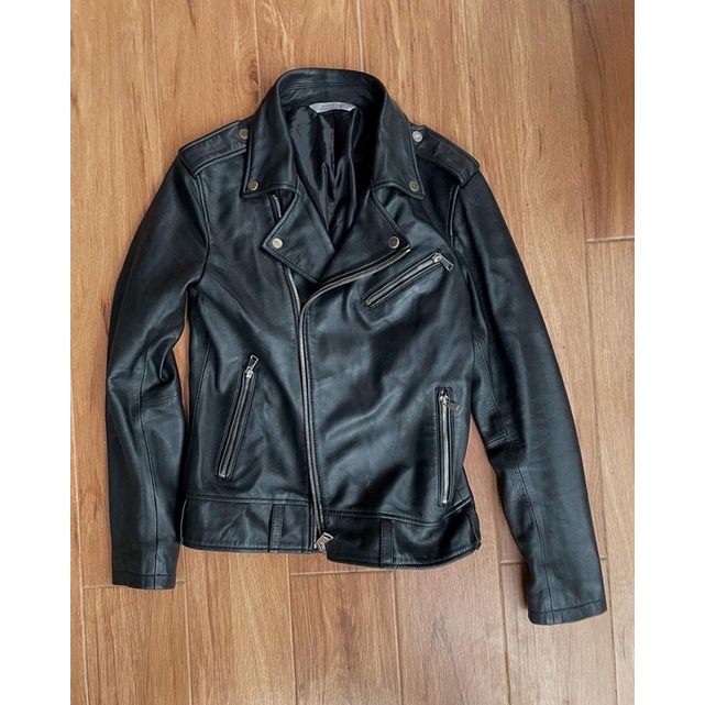 Zara Man Jaket kulit asli pl ramones second bekas preloved