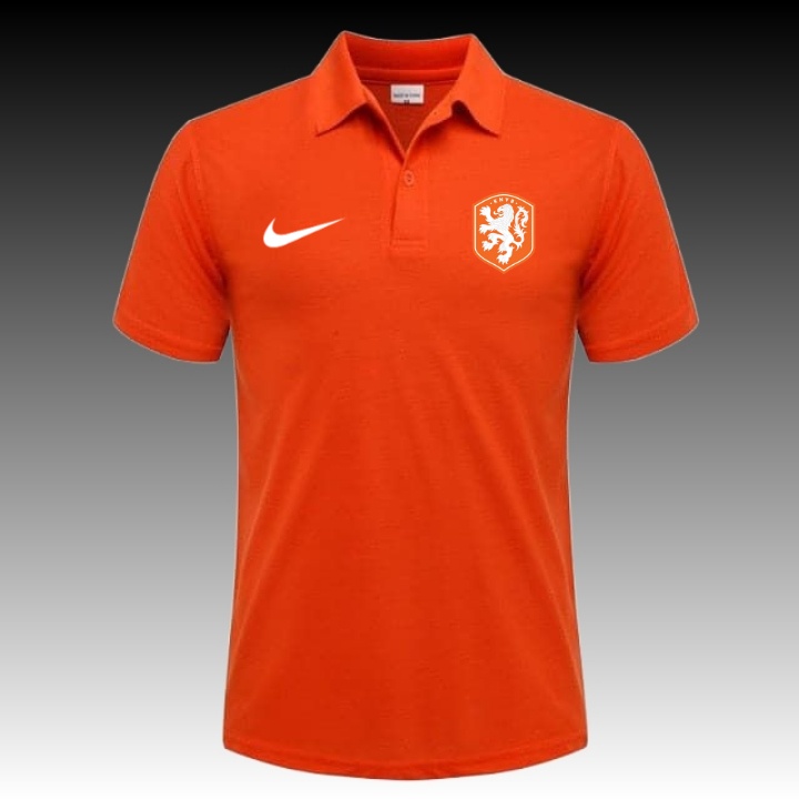 Baju Kaos Polo Bola Negara Belanda /Kaos Kerah Piala Dunia Negara Belanda/Kaos Poloshirt Pria Dan Wa