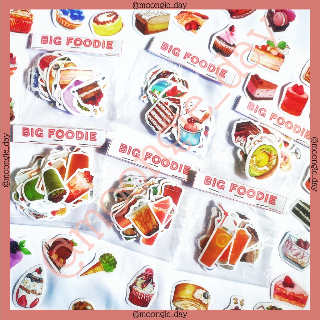 

40 / 20 LEMBAR STIKER KERTAS TEMA MAKANAN KUE MINUMAN DESSERT SWEET DRINK FOOD SUGAR BULLET JURNAL DIY DIARY POLAROID DECO LUCU MURAH