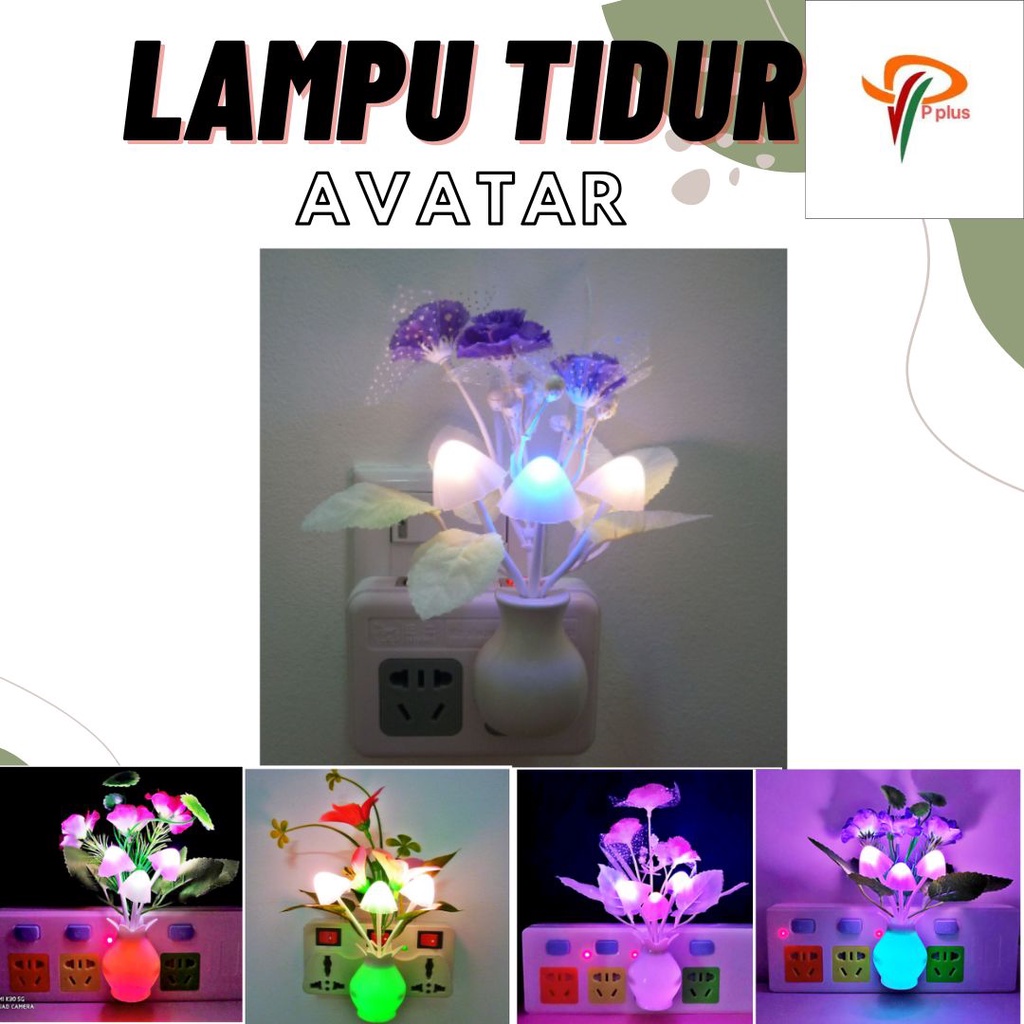 [ Pplus ] Lampu Tidur Avatar /  Lampu Tidur Led Jamur Mini Sensor Cahaya